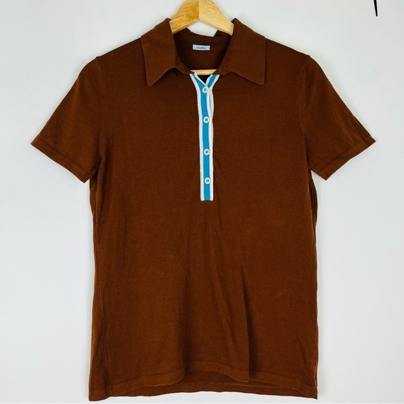 Malo Italy Brown Short Sleeve Polo - Picture 1 of 7